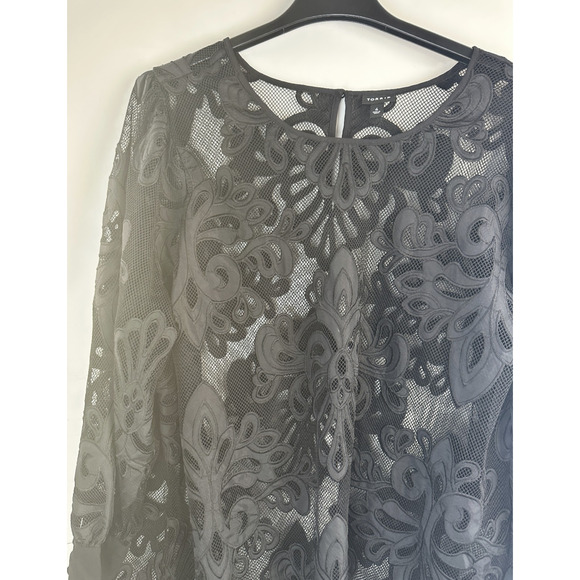 Torrid Mesh Embroidery Long Sleeve Top Plus Size 4 4X Witchy Grunge Whimsigoth - Picture 4 of 14